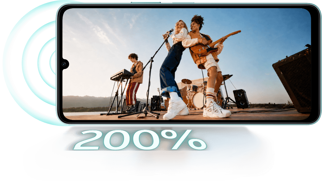 vivo T5e with 200 percent super loud volume